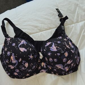 Torrid Black Mermaid Print Perfect T-shirt Lightly Line Bra